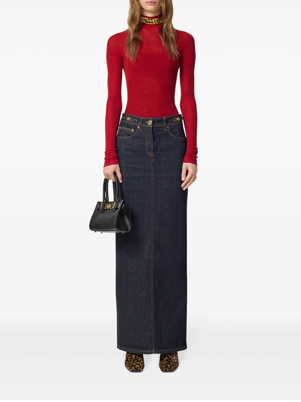 Versace Navy and Denim Jeans with Branded Tag